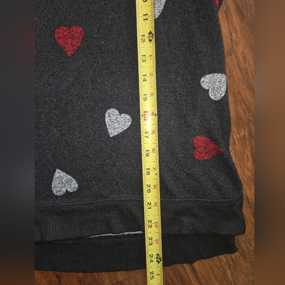 Lucky Brand Heart Patterned Gray Sweater - Picture 3 of 7